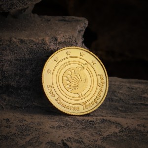 22KT peacock design gold coin